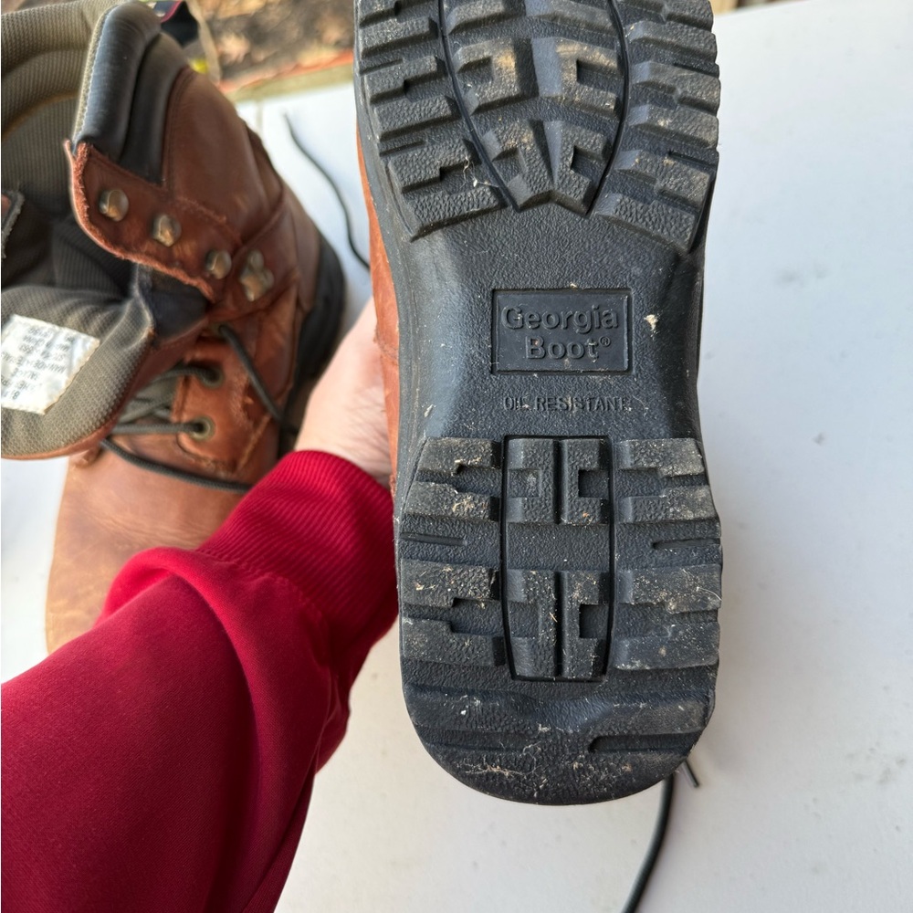 Georgia Boot Dark Brown Leather Trail Boots - Picture 4 of 7